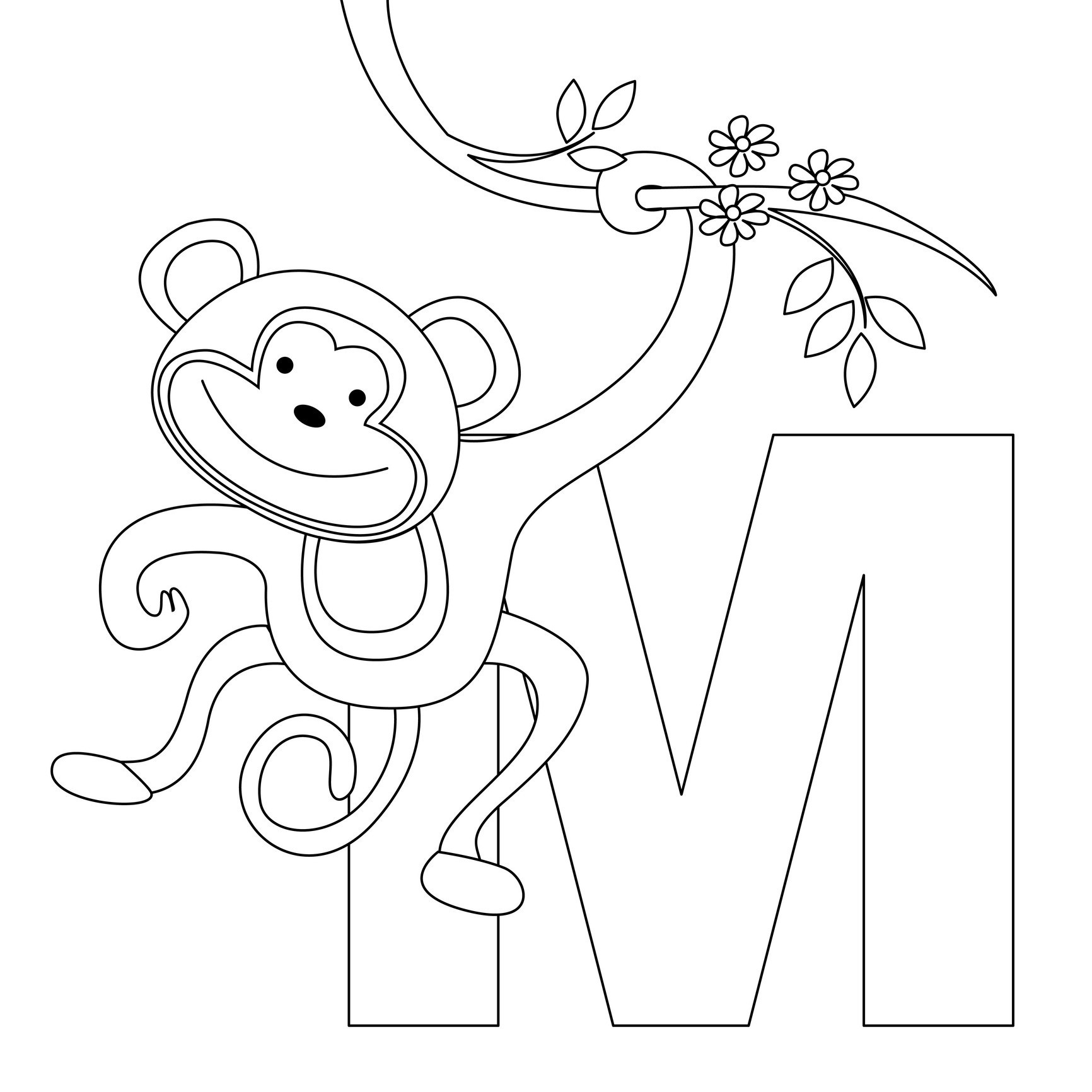 1732x1732 Free Printable Monkey Coloring Pages For Kids Download Of Baby
