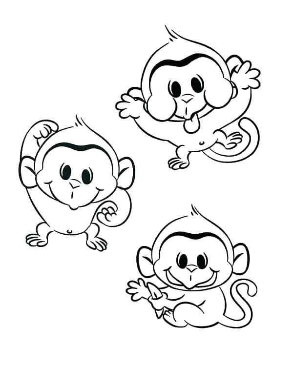 600x750 Sock Monkey Coloring Pages Free Printable Monkey Coloring Pages