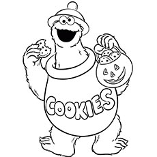 230x230 Cookie Monster Coloring Pages Free