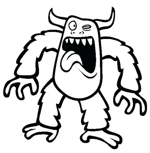 600x612 Free Monster Coloring Pages P Monster Coloring Page Color