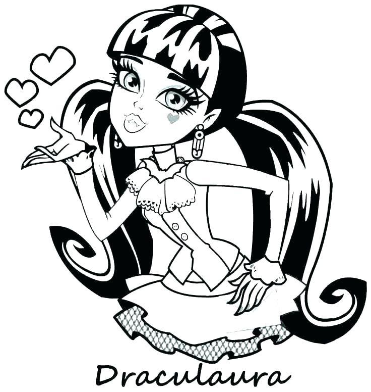 736x776 Monster High Coloring Pages Draculaura