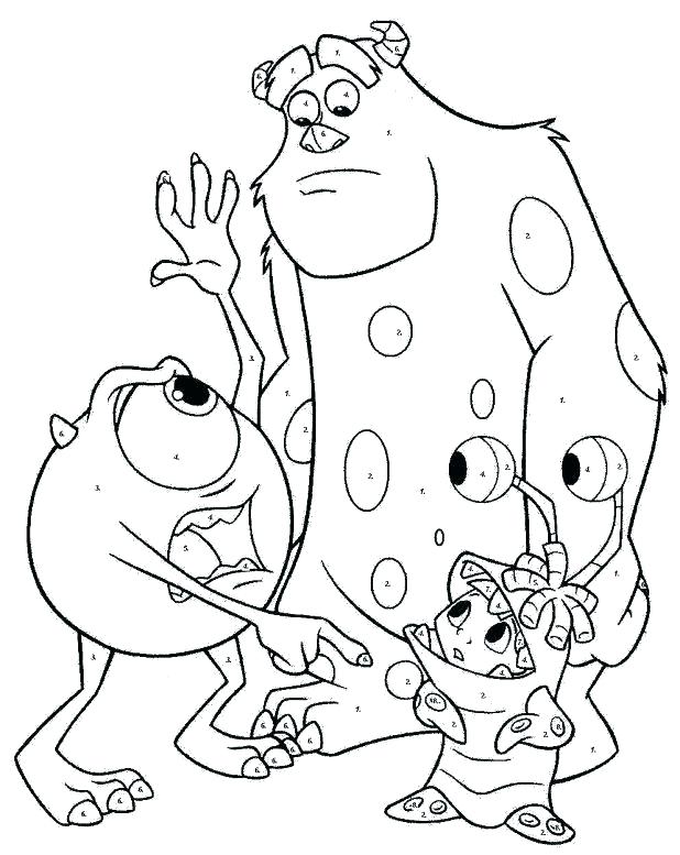 618x777 Monsters Inc Coloring Pages Monster Truck Coloring Pages Free