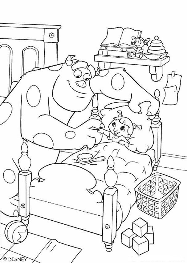 607x850 Color Pages Inc Great Monster Inc Coloring Pages For Print