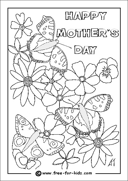 413x585 Mothers Day Coloring Pages Free