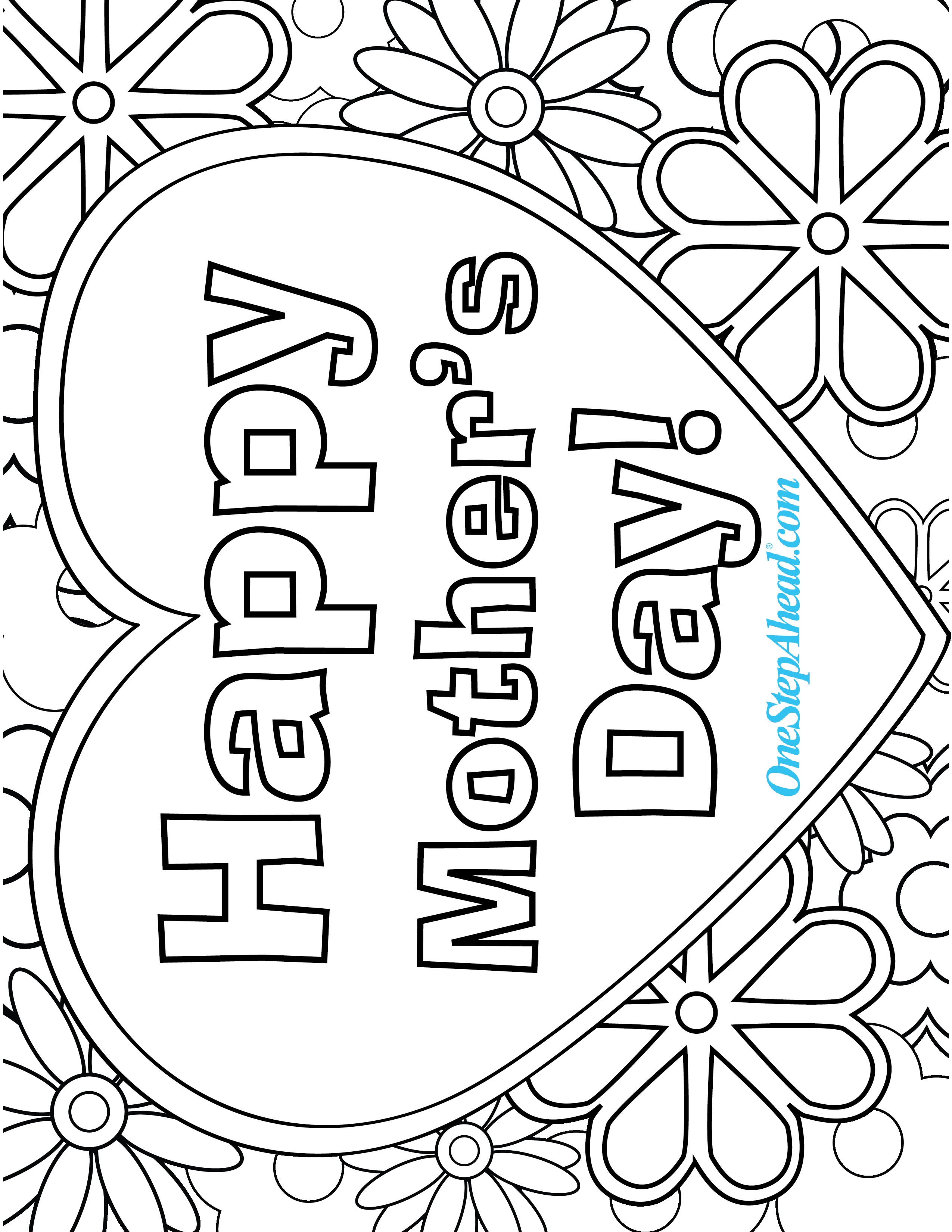 2550x3300 Mothers Day Coloring Pages Lds Copy Happy Mother And Her Kids