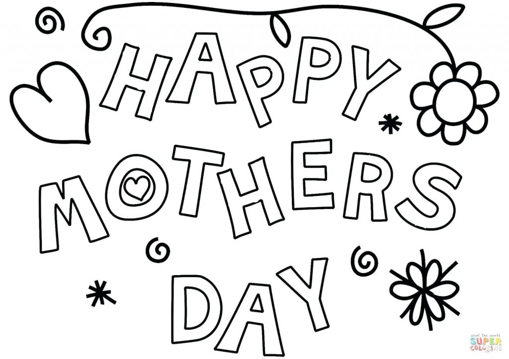 1024x723 Coloring Pages Happy Mothers Day Coloring Pages Top Wallpapers