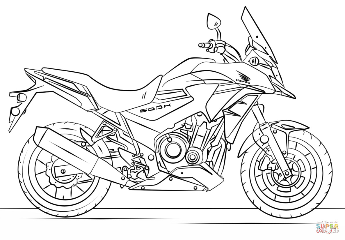 1186x824 Honda Motorcycle Coloring Page Free Printable Pages Beautiful