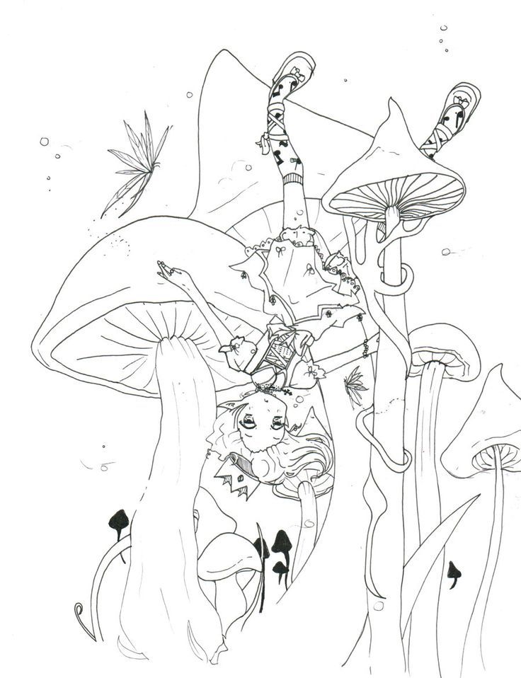 736x958 Best Trippy Coloring Pages Mushrooms