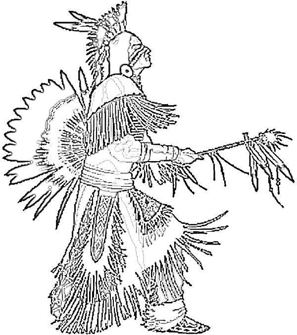600x678 Top Native American Coloring Pages