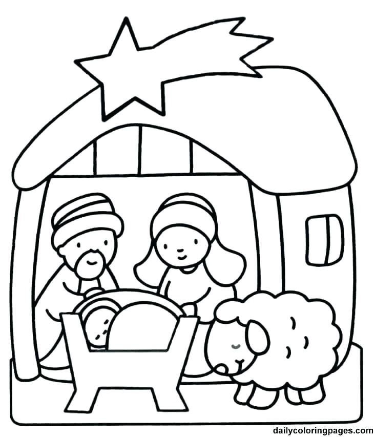 732x853 Coloring Pages For Christmas Nativity Printable Christmas Nativity