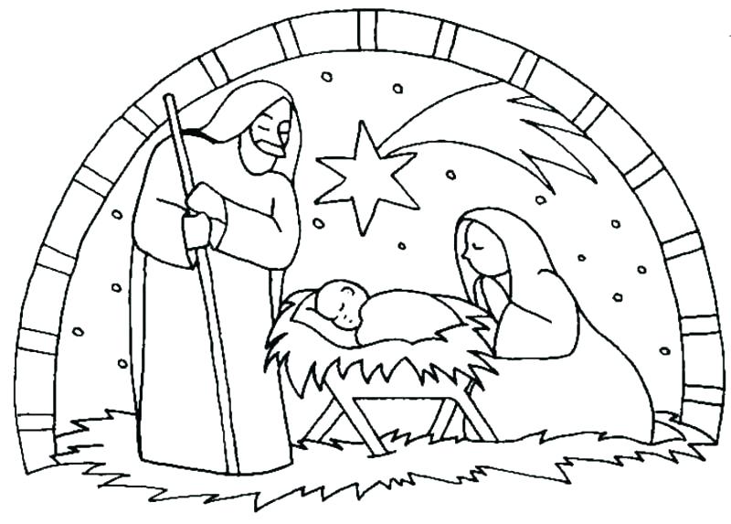 800x573 Nativity Scene Coloring Pages Free Nativity Sheep Coloring Pages