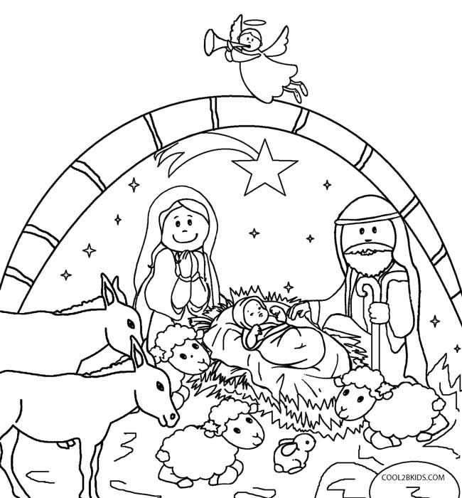 650x700 Free Christmas Coloring Sheets Nativity Printable Nativity Scene