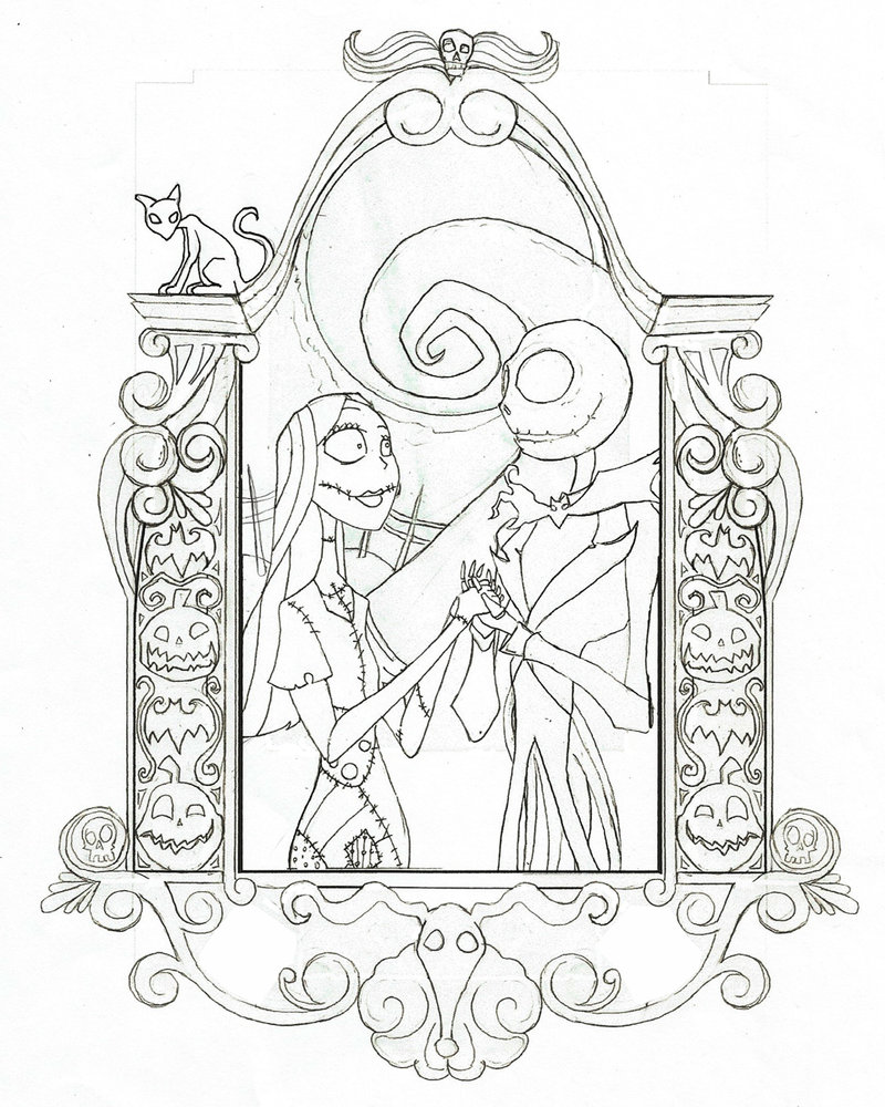 800x1000 Free Nightmare Before Christmas Coloring Pages Printable
