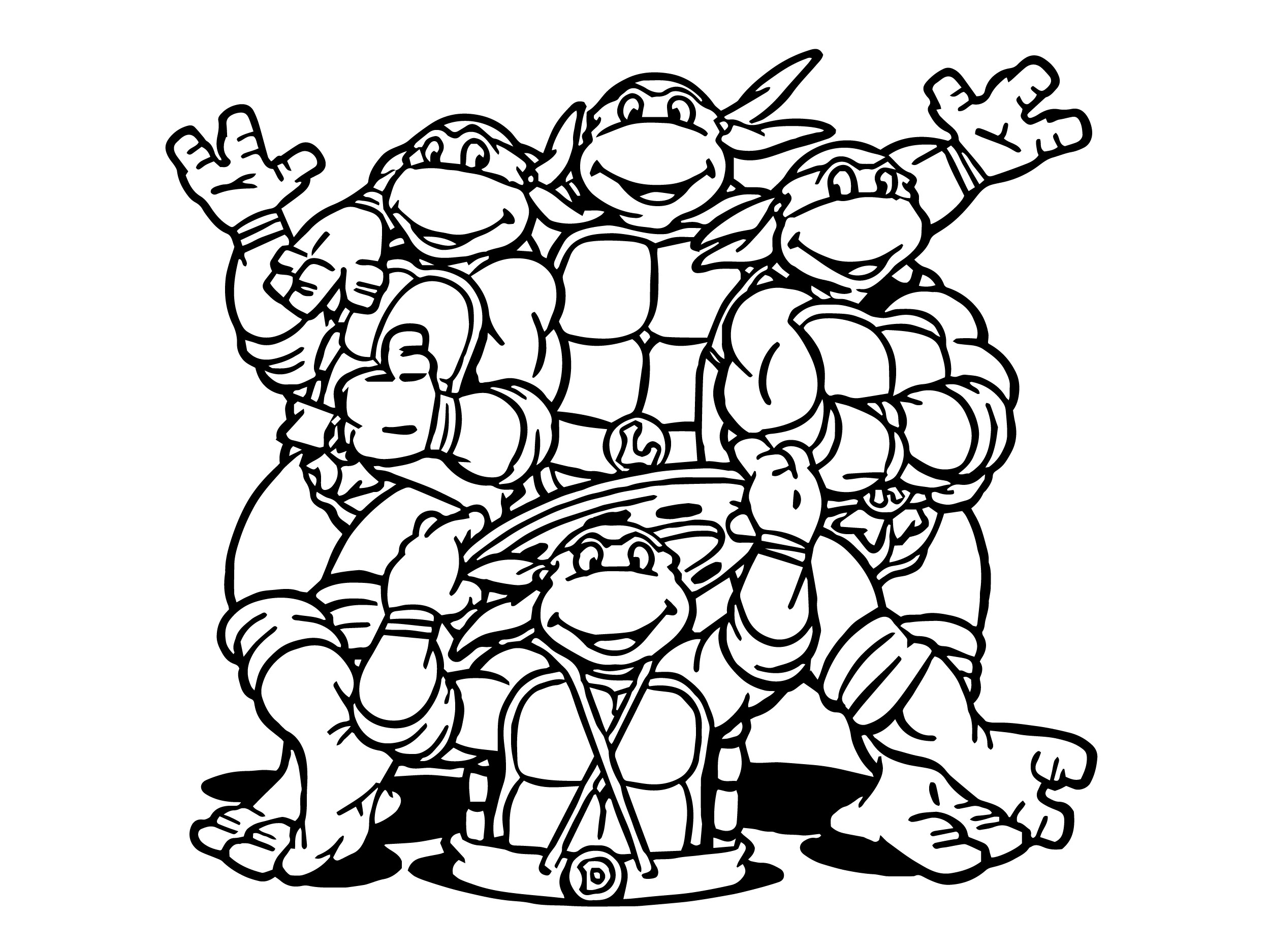 2500x1875 Ninja Turtle Coloring Page Awesome Teenage Mutant With Idea
