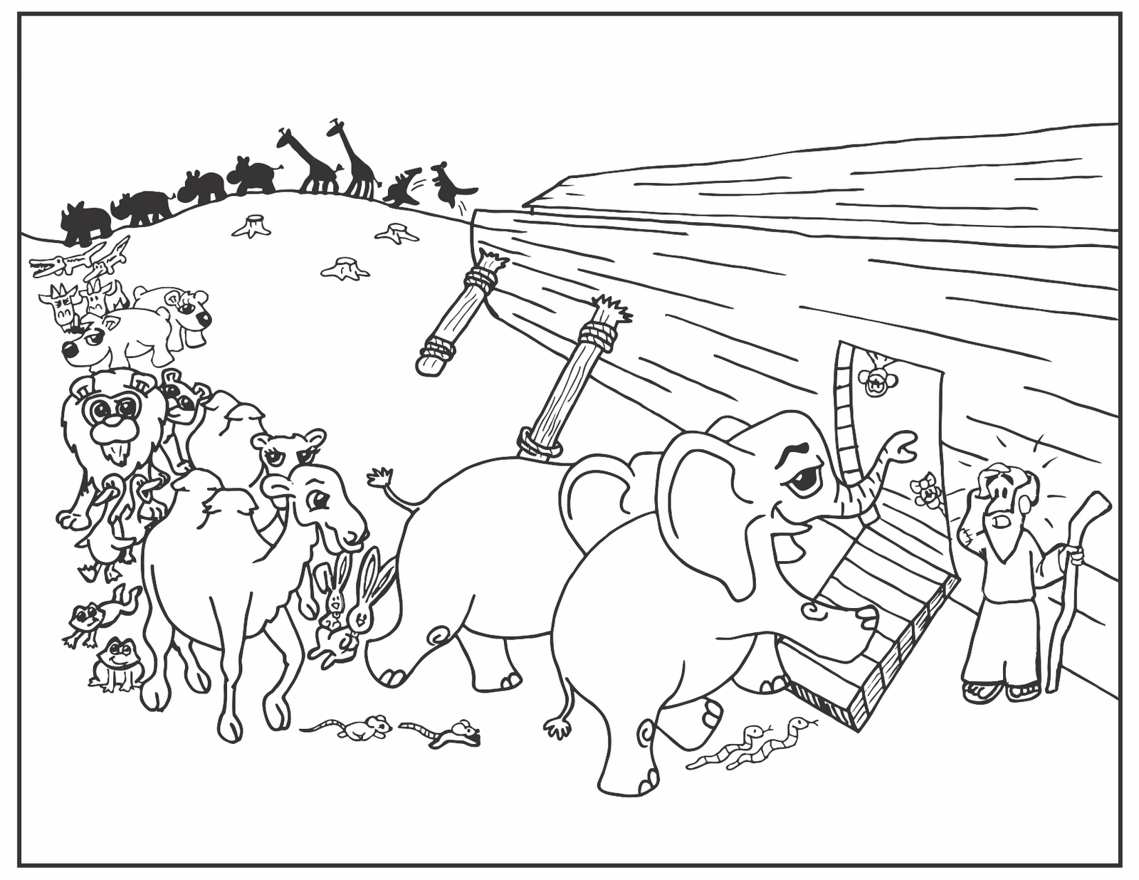 1600x1236 Free Noah Ark Coloring Pages Gallery