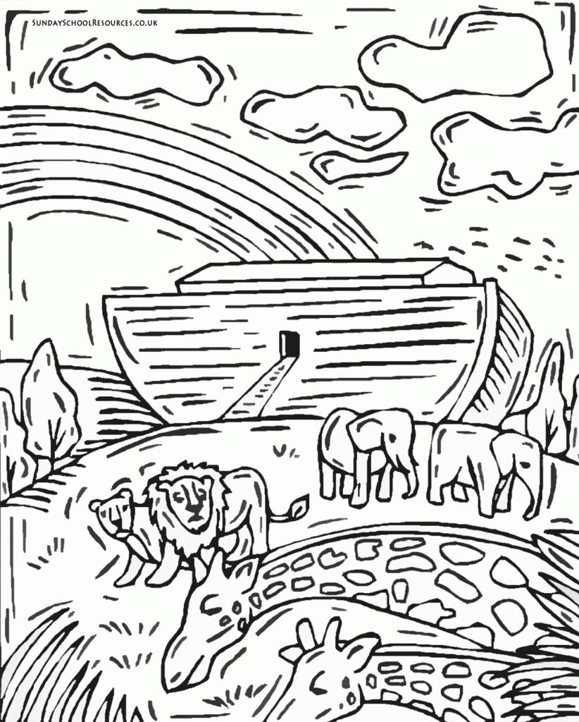 Free Noah Ark Coloring Pages at GetDrawings | Free download