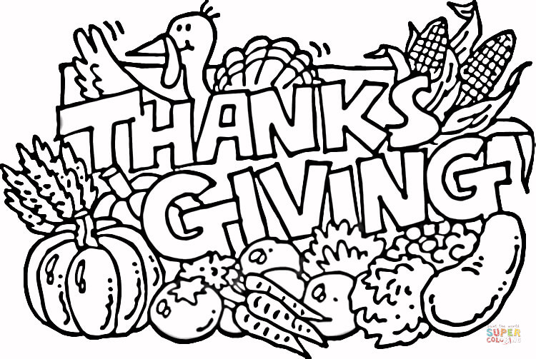 750x503 November Coloring Sheets Give Thanks Coloring Page Free Printable