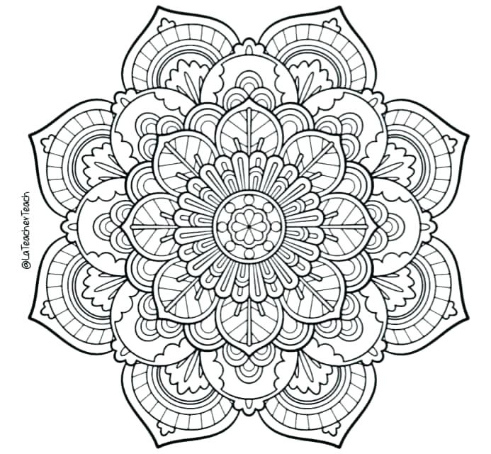 693x640 Online Mandala Coloring Pages Mandala Coloring Online A Adult