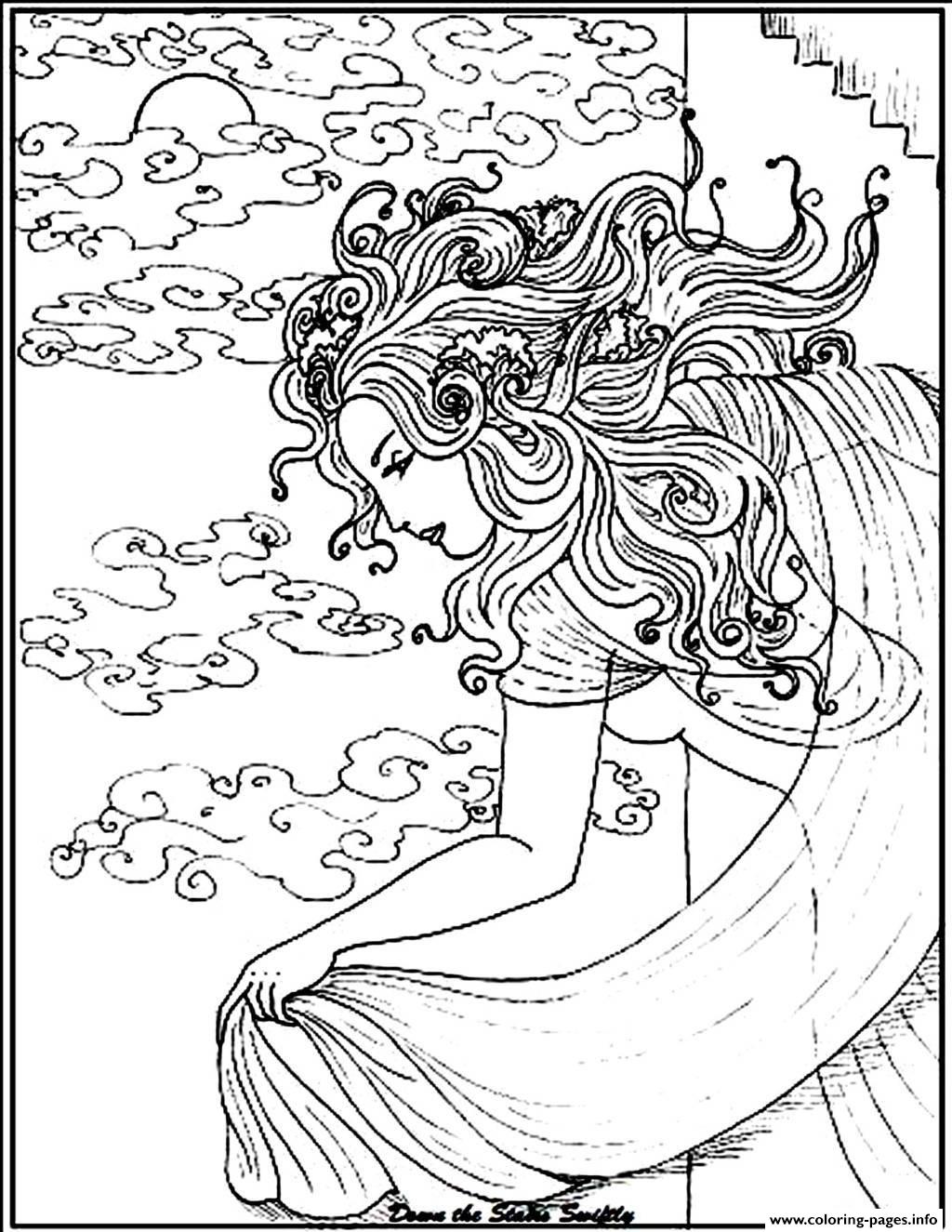 1024x1325 Adult Woman Sea Coloring Pages Printable