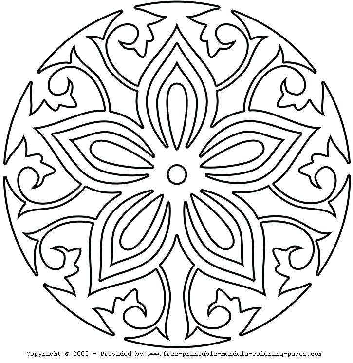 725x745 Free Online Printable Mandala Coloring Pages Enjoyable Design