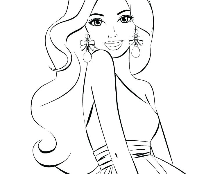 678x600 Barbie Color Page Free Online Barbie Princess Coloring Pages Print