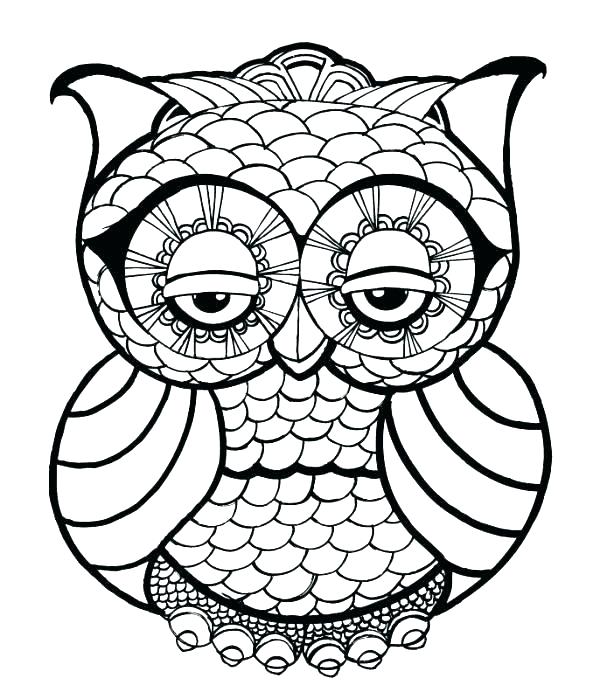 600x699 Owl Coloring Pages Free Owl Coloring Pages Snowy Owl Coloring