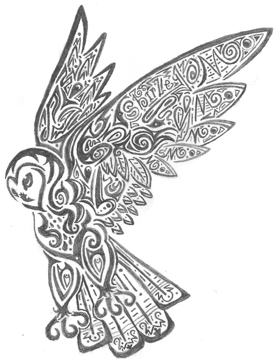 900x1169 Owl Coloring Pages Free Printables Tribal Owl