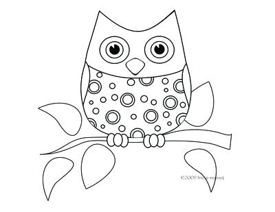 400x309 Cute Owl Coloring Pages To Print Delightful Cute Owl Coloring
