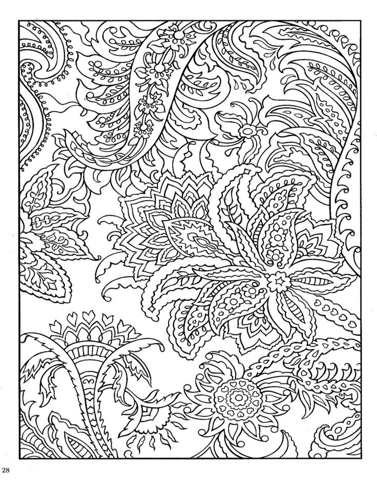 736x951 Free Adult Paisley Coloring Pages