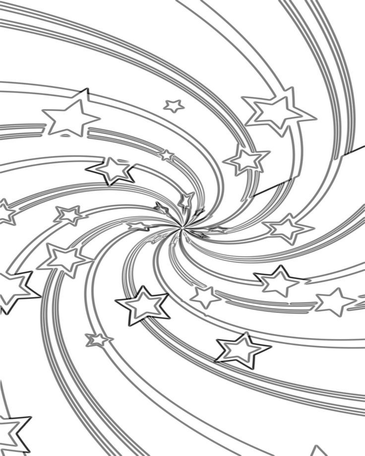 736x920 Free Printable Swirly Stars Patriotic Coloring Page Kids Corner