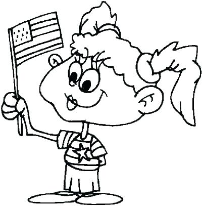 400x407 Awesome Patriotic Coloring Pages Online Girl Page Of Color Book