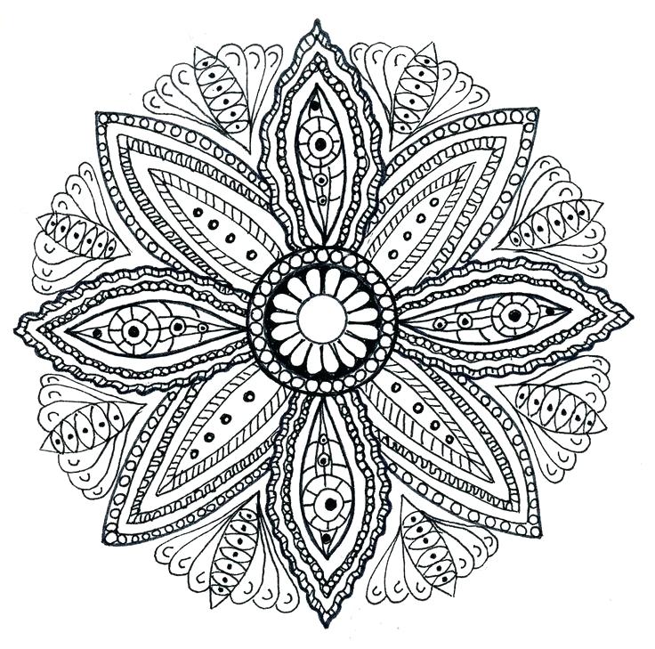 736x729 Printable Mandala Coloring Pages For Adults Free Coloring Mandalas