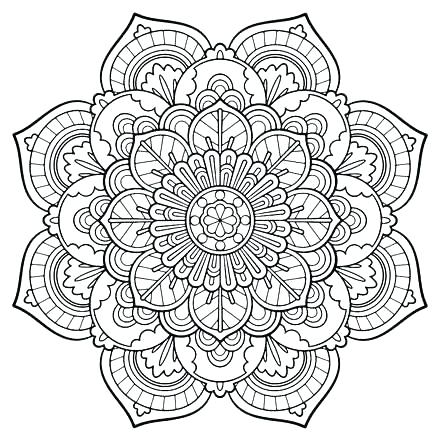 440x440 Printable Mandala Coloring Pages Free