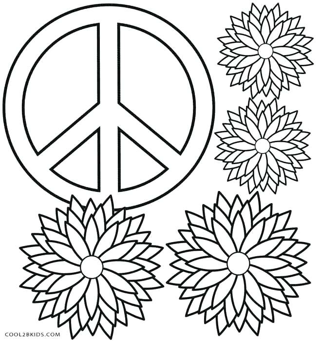 661x700 Free Printable Peace Sign Coloring Pages Peace Sign Coloring Pages