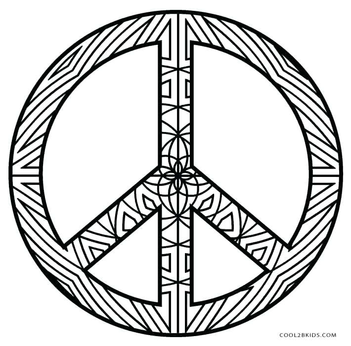 710x700 Free Printable Peace Sign Coloring Pages Printable Peace Sign