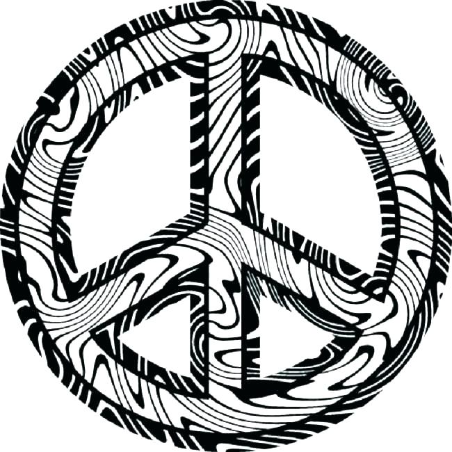 650x650 Peace Sign Coloring Page Free Printable Peace Sign Coloring Pages