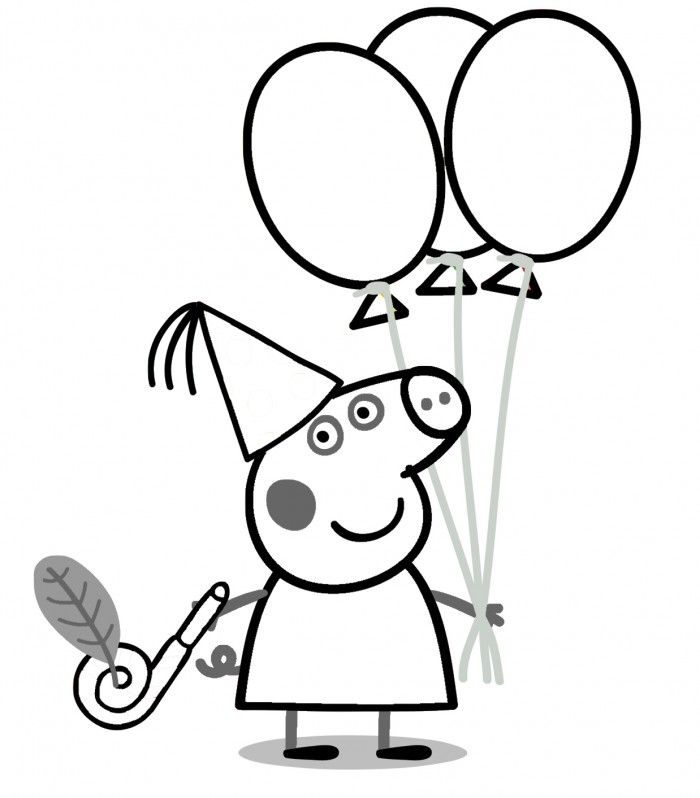 700x798 Peppa Pig Birthday Coloring Pages For Sarah
