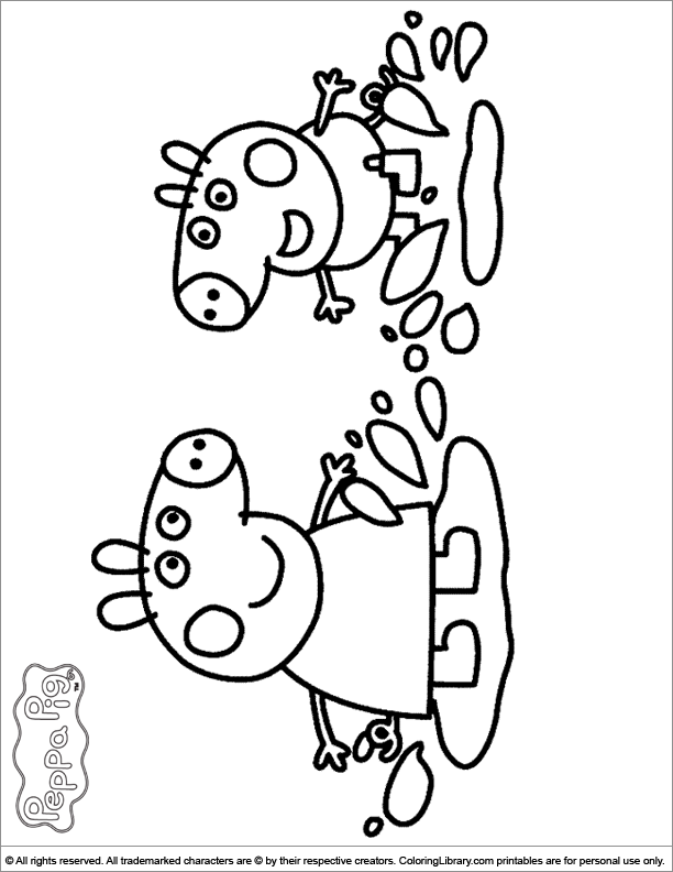 612x792 Peppa Pig Coloring Pages In The Coloring Library Michaila