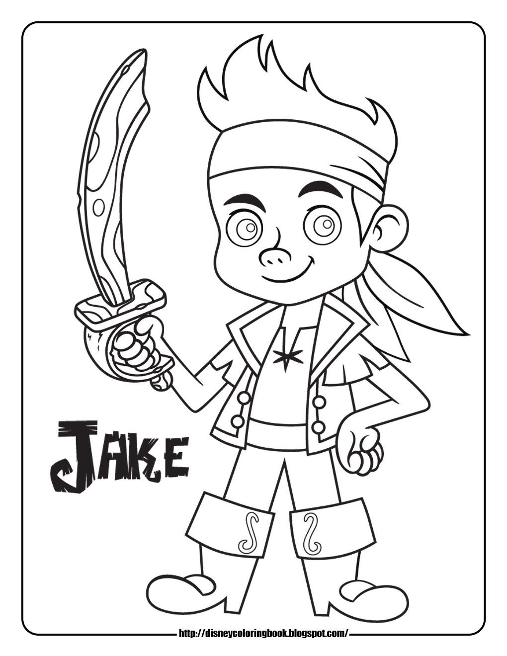 1020x1320 Jake The Pirate Coloring Pages Newyork