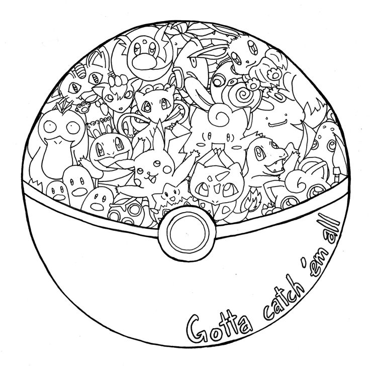 736x736 Pokeball Printable Coloring Pages