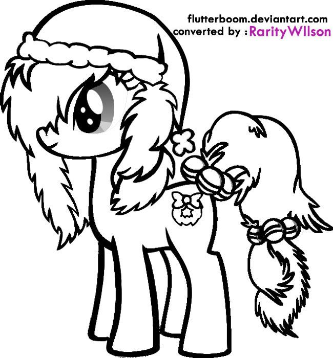 650x700 My Little Pony Coloring Pages For Christmas