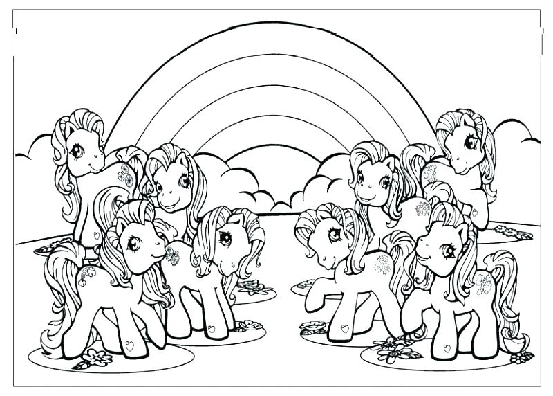 800x572 Unicorn Pony Coloring Pages Rainbow Free Printable My Little Prin