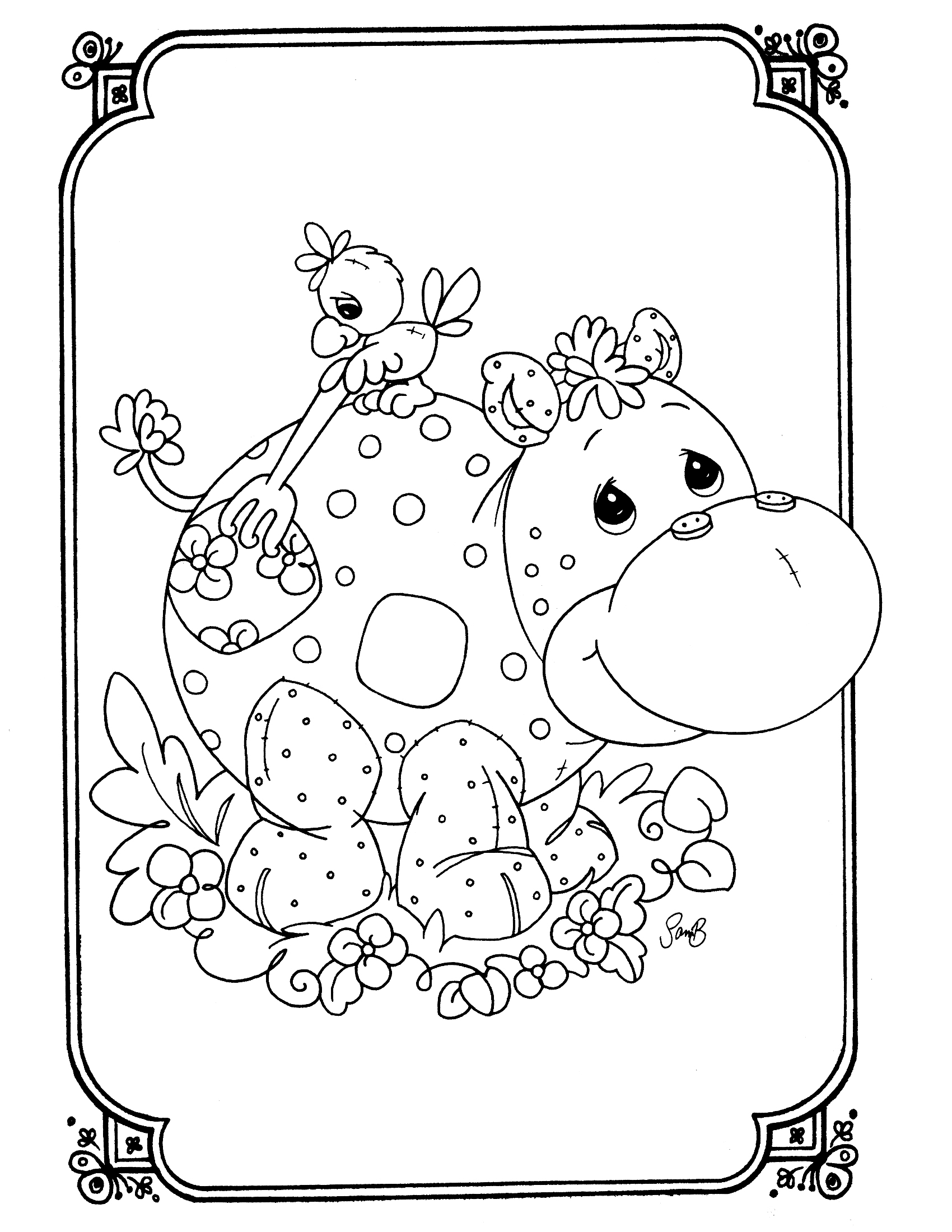 1700x2200 Precious Moments Animal Coloring Pages