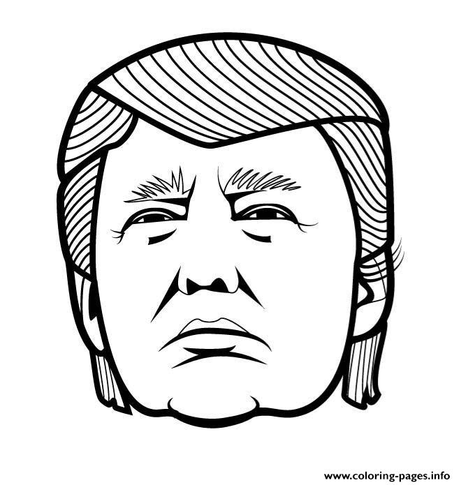 660x695 Donald Trump Vector Funny Coloring Pages Printable