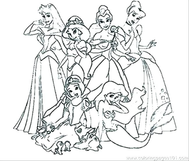 650x554 Princess Coloring Pages Games Design Free Princess Coloring Pages