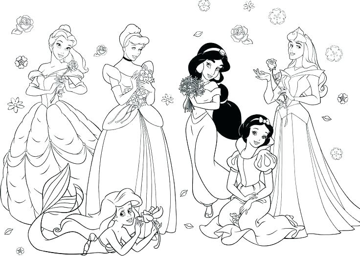 736x524 Free Online Printable Princess Coloring Pages Games C