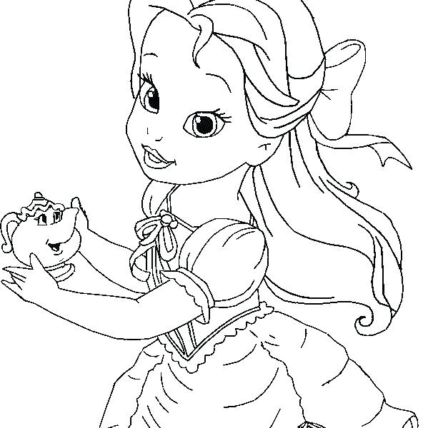 592x600 Baby Princess Coloring Pages Coloring Pages Printable Free