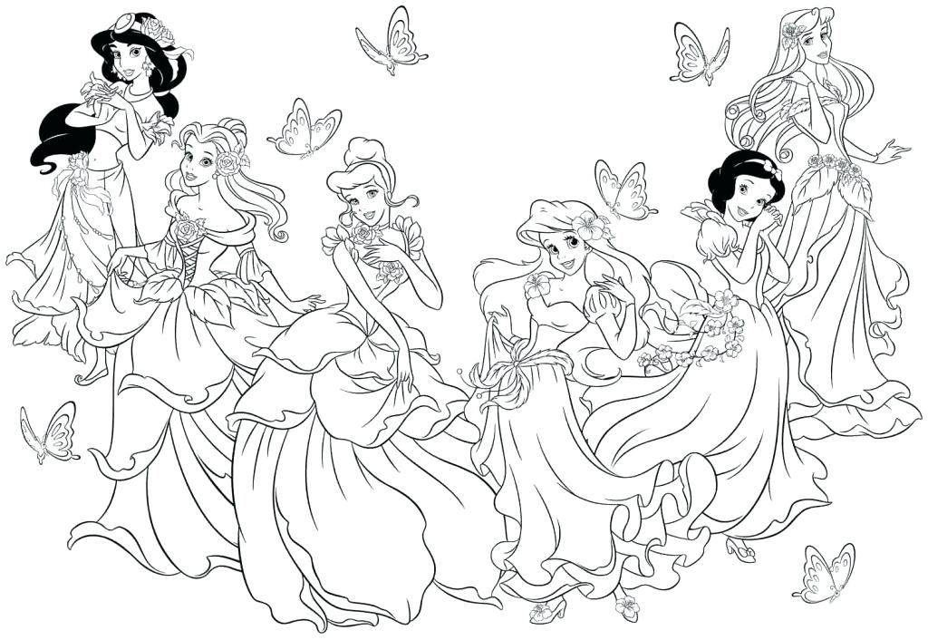 1024x706 Disney Princess Coloring Pages Pdf Princess Colouring Book
