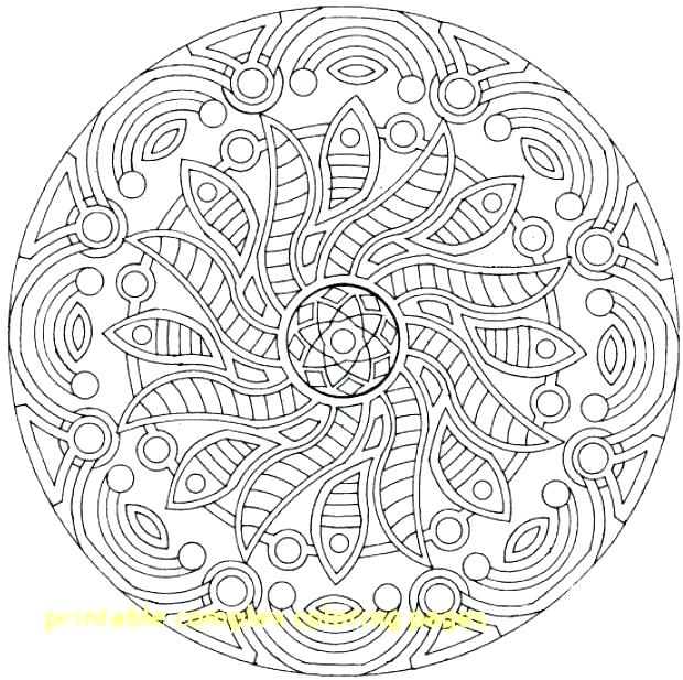 620x617 Printable Abstract Coloring Pages Complex Coloring Sheets Free