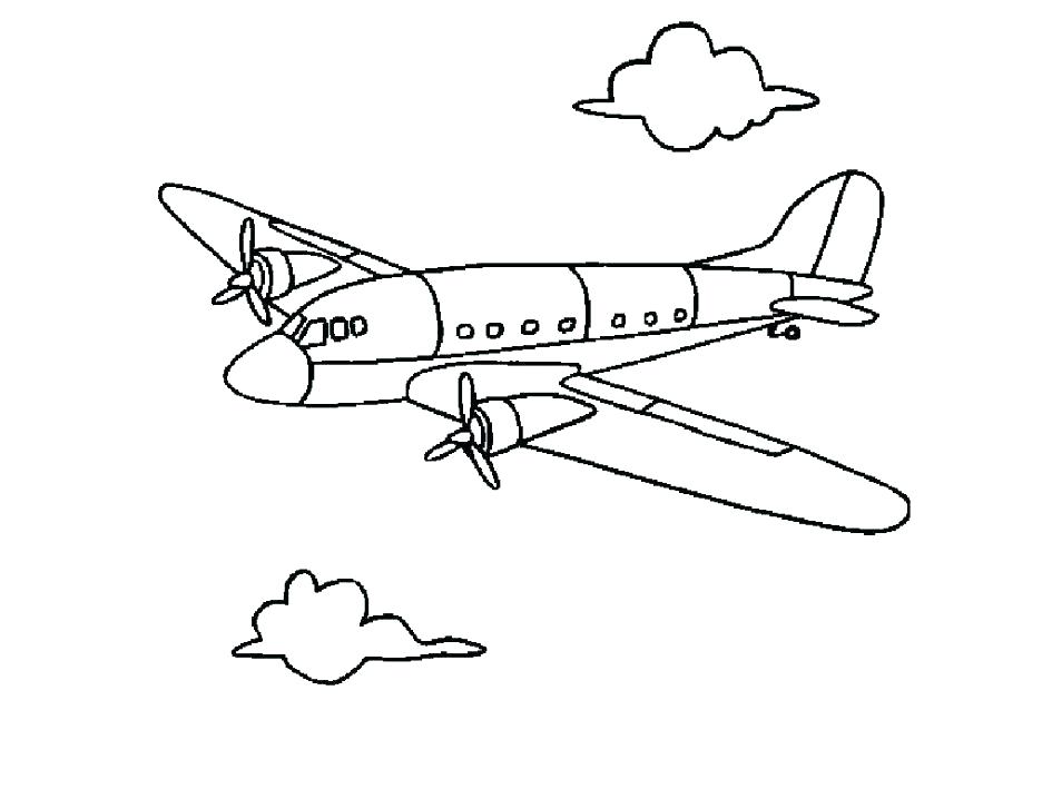 945x709 Free Printable Airplane Coloring Pages